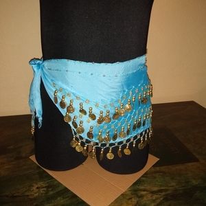 Belly dancing skirt blue